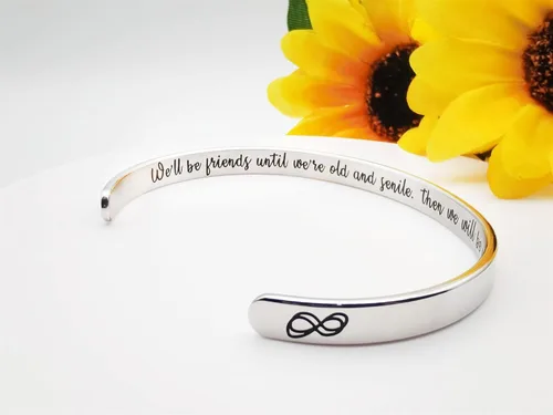 Miniatura 351 de Pulseras inspiradoras para mujer, joyería de acero inoxidable, con refranes, pulsera motivacional con mensaje oculto, pulseras grabadas para mejor