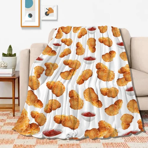 Miniatura 16 de Manta de Chips de Nachos para Otoño Invierno Primavera Todas las Estaciones Cálida Mullida 50x40 pulgadas para Pequeños Microfelpa Ligera Térmica