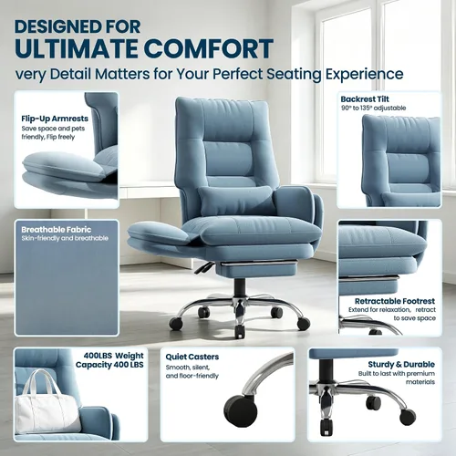 Miniatura 3 de Silla de oficina Criss Cross, reposabrazos abatibles para mascotas y sentarse con patas cruzadas, silla ergonómica ejecutiva
