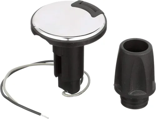 Miniatura 4 de Attwood 910R2PSB-7 LightArmor™ Serie 910R Base de luz redonda enchufable - para luz de poste completo, 2 pines, cubierta de acero inoxidable negra