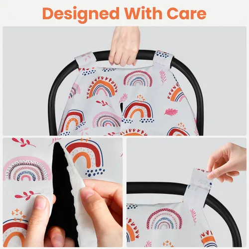 Miniatura 4 de Funda para Asiento de Coche Rquite para Bebé, Fundas para Asiento de Coche para Niña Bebé, Funda para Asiento de Coche de Invierno para Bebé, Cálido