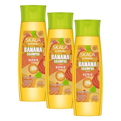 Miniatura 7 de SKALA Fruitastic Banana Shampoo 10.99 fl oz - Para cabello encrespado y quebradizo - Con extracto de plátano, mantequilla de bacuri, ceramidas