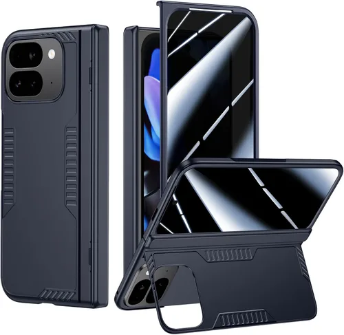 Miniatura 11 de Kaiiecal Funda plegable para Google Pixel-9-Pro: Funda delgada con soporte de bisagra con protector de pantalla - Soporte de carga inalámbrica