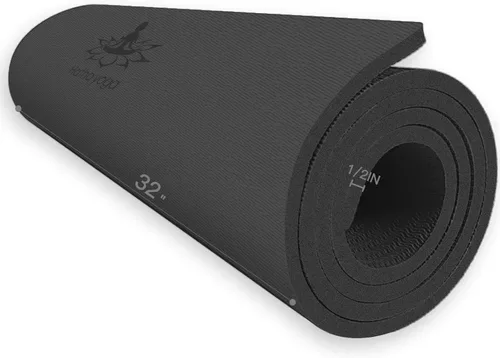 Hatha Yoga - Tapete de yoga extra grueso de elastómero termoplástico, 72 x 32 pulgadas de grosor, 1/2 pulgadas, respetuoso con el medio ambiente,