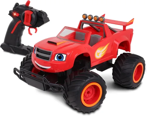 Miniatura 7 de NKOK Blaze & The Monster Machines: RC Rock Crawler - Blaze Monster Camión 4x4 con control remoto, escala 1:16, 2.4 Ghz, listo para funcionar (6501)