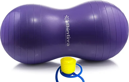 Miniatura 2 de Bintiva Kids Therapy Pelota de Cacahuete - Equipo de Sala Sensorial - Asiento Oscilante para Embarazo - Terapia Física, Yoga, Ejercicio púrpura 40 x