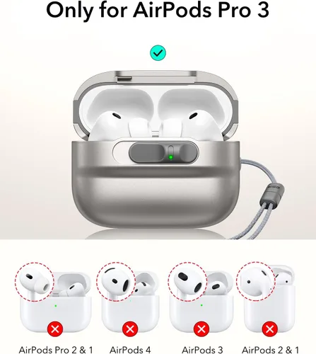Miniatura 2 de ESR Funda para AirPods Pro (2023/2022/2019, 2ª/1ª generación), compatible con Airpods Pro 2 (cable USB-C/Lightning), listo para MagSafe, bloqueo