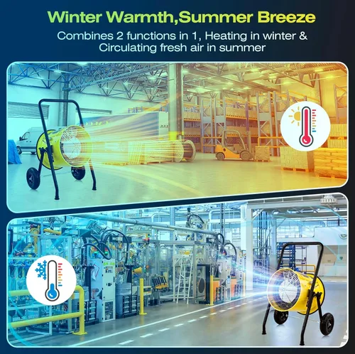 Miniatura 5 de DR. INFRARED HEATER Salamander Construction 10000-Watt, Single Phase, 240-Volt Portable Fan Forced Electric Heater