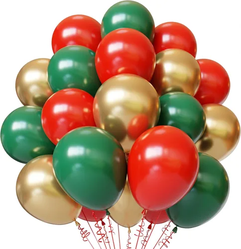 Miniatura 8 de Globos negros y dorados, kit de 50 globos de 12 pulgadas, globos de látex negros para decoraciones de cumpleaños, año nuevo, boda, graduación