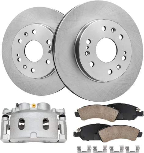 Miniatura 87 de Detroit Axle - Rotores de freno para Jeep Compass 2015-2022 Renegade 2016-2022 Fiat 500X 2016-2022, 2018, 2019, 2020, 2021. Reemplazo de rotores