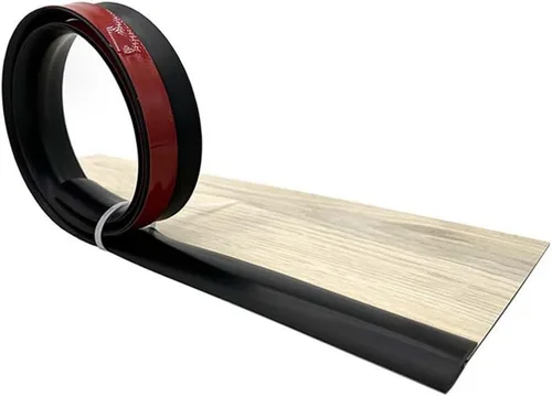 Miniatura 11 de KADEUX Tira de PVC para alfombras y bordes de piso, tira autoadhesiva de transición de umbral de tira divisora de piso, altura < 0.197 in