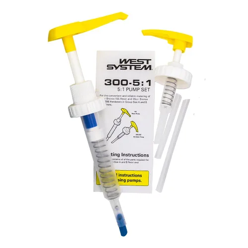 Miniatura 4 de West System Paquete de resina epoxi 105A (32 fl oz) con endurecedor epoxi lento 206A (7 onzas líquidas). También incluye una resina y una bomba