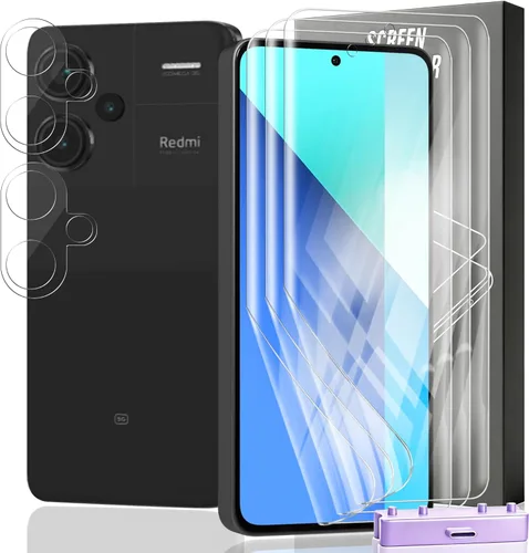 Miniatura 50 de Paquete de 3+2 protectores de pantalla de vidrio templado para teléfono (2a) / (2a) Plus con protector de lente de cámara, dureza 9H, película
