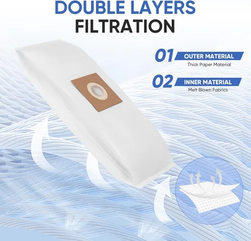 Miniatura 4 de Paquete de 12 bolsas de vacío con filtro tipo Y para aspiradoras Hoover WindTunnel de estilo vertical Y, Z, YZ, repuesto para piezas 4010100Y