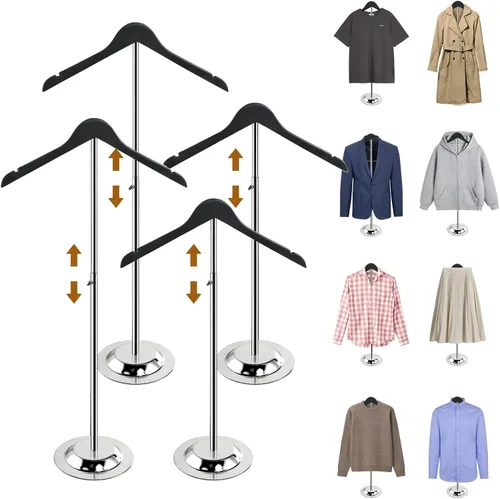 Miniatura 14 de Soporte de exhibición de camisa ajustable, soporte de exhibición de camisetas de 20-35 pulgadas de altura para vendedores, exhibición de maniquí