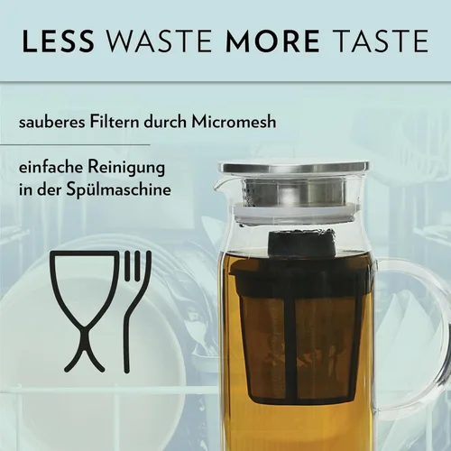 Miniatura 5 de Finum 63/421.41.00 - Cesta flotante de infusión de té y especias de hojas sueltas de acero inoxidable, tamaño grande, negro
