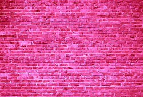 AOFOTO Fondo de pared de ladrillo rosa de 6 x 4 pies, fondo de ladrillo de piedra rosa intenso para niña, princesa, niños, baby shower, fiesta de