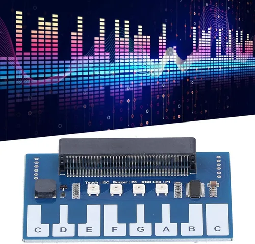 Miniatura 4 de Mini módulo de piano, mini módulo de piano para micro:bit, mini módulo de piano placa de expansión controlador táctil capacitivo TTP229 I2C interfaz