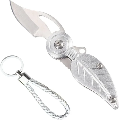 Cuchillo de Bolsillo para Mujer, Cuchillo de Bolsillo Pequeño con Cadena, Cuchillos Geniales, Gadgets Geniales, Cuchillo EDC, Cuchillo de Bolsillo