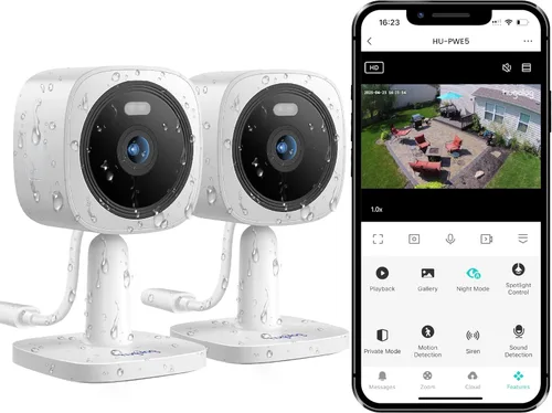 Miniatura 12 de Hugolog Cámaras de seguridad 3K 5MP para interiores y exteriores para seguridad del hogar, cámara para el hogar con visión nocturna a