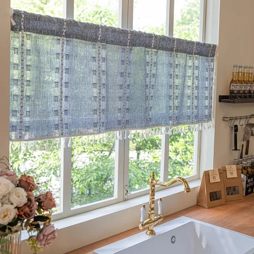 Miniatura 19 de Sutuo Home - Cortinas bohemias negras de 84 pulgadas de largo para dormitorio y guardería, cortinas de estilo rústico con dobladillo para barra