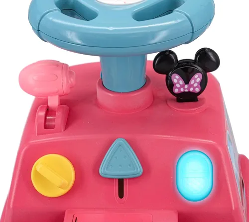Miniatura 3 de Kiddieland Disney Minnie Mouse Camper - Auto de empuje para niños pequeños con almacenamiento, más de 12 meses, límite de 55 libras