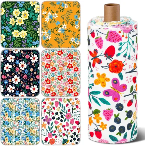 Redbaker 30 Piezas Toallas de Papel Reutilizables Rollos Toallas de Cocina Lavables a Granel Sin Papel Paños de Tela de Algodón Servilletas de Mano