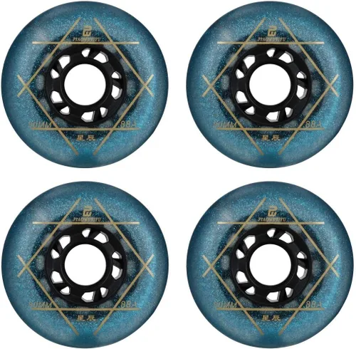 Miniatura 5 de Ruedas de repuesto para patines en línea FSK de poliuretano 88A, resistentes al desgaste, sin rodamientos (paquete de 4) 2.835 in, 2.992 in, 3.150