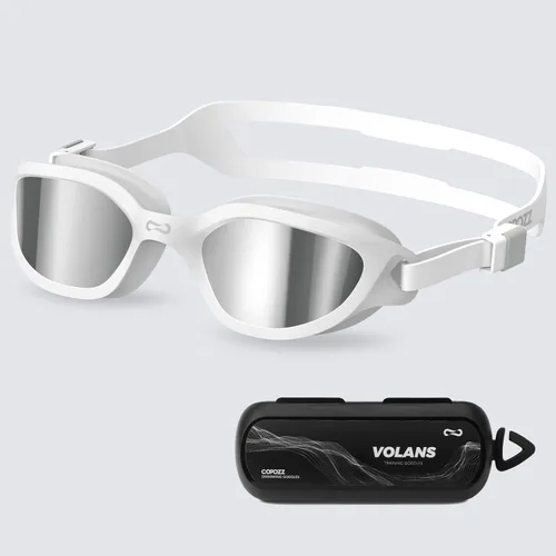 Miniatura 12 de COPOZZ Gafas de natación para mujeres adultas, gafas de natación para mujeres y hombres, antivaho sin fugas, protección UV para adultos