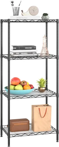 Miniatura 14 de BestOffice Estantería de 5 repisas de alambre para garaje, estante de alambre NSF, estantes de almacenamiento de metal de gran resistencia, altura