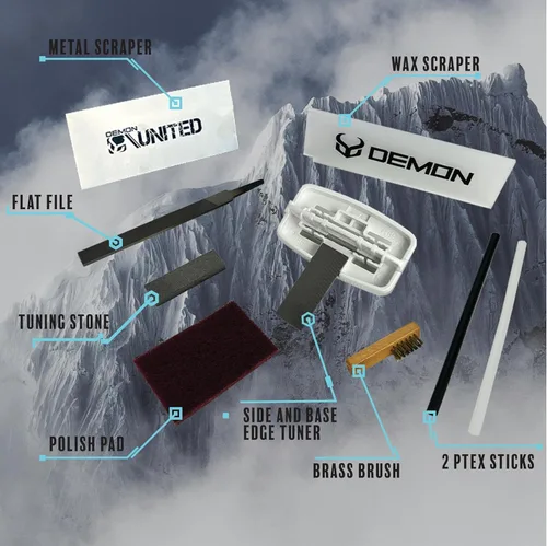 Miniatura 2 de Demon Hyper Speed - Kit de afinación de esquí y snowboard con hierro, bloque de cera de 1 libra y limpiador de base