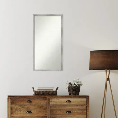 Miniatura 330 de Amanti Art Espejo de baño blanco para sobre el fregadero, 32 x 45 pulgadas, espejo de tocador rectangular blanco esbelto, marco de madera moderno