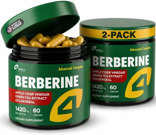 Miniatura 11 de Suplemento de Berberina HCL - Activador GLP-1 de triple fuerza con vinagre de sidra de manzana y extracto de té verde - Apoyo a la composición