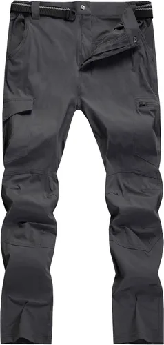 Miniatura 26 de Pantalones de senderismo para hombre, ligeros, resistentes al agua, de secado rápido, pesca, viajes, campamento, al aire libre, transpirables