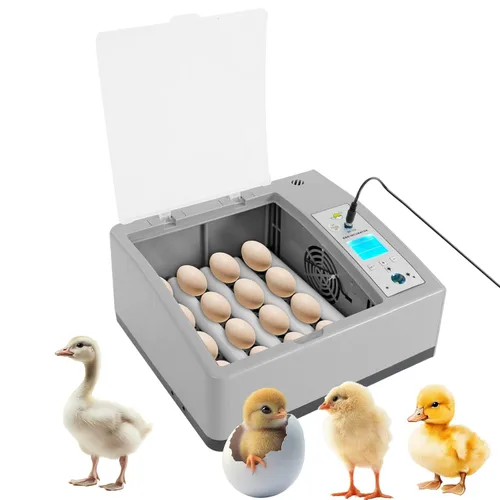 Incubadoras de huevos para incubar huevos de 7-20, incubadora de huevos con giro automático, incubadoras de huevos con vela y rodillo ajustable,