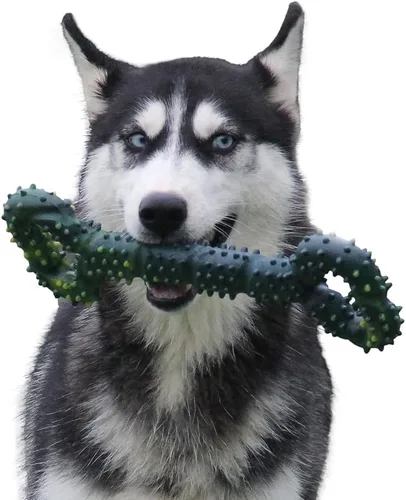 Miniatura 8 de Juguetes para perros para masticadores agresivos, juguetes grandes para perros con diseño convexo, juguete de goma natural para perros enérgicos