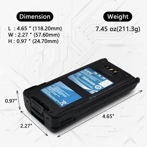 Miniatura 6 de Paquete de 2 baterías de repuesto Ni-MH de 7.2 V 1800 mAh para Kenwood TK-2180 TK-3180 TK-5210 TK-5310 TK-5410 NX-410 NX-411 KNB-33L KNB-33Li