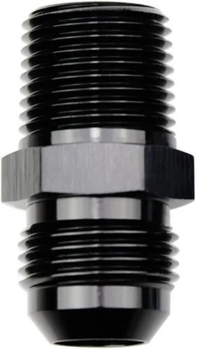 Miniatura 78 de Adaptador de tubo de manguera de combustible de aluminio recto 16AN acampanado a 3/4" NPT macho Unión de rosca negro