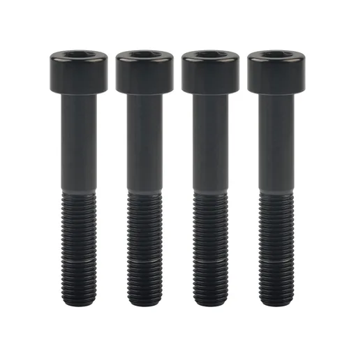 Miniatura 17 de Tornillos Allen de cabeza hueca de titanio M10 20 25 30 35 40 45 50 55 2.362 in Tornillos paquete de 4 (M10 x 0.787 in, paso 0.049 in, negro)