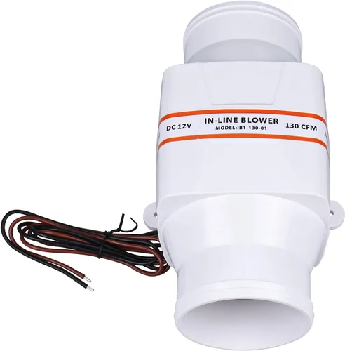 Miniatura 3 de NovelBee 12V 3 pulgadas eléctrico en línea ventilador de aire de sentina marina 130CFM