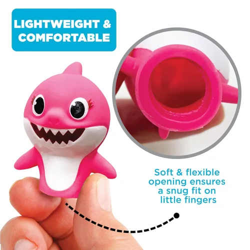 Miniatura 4 de Nickelodeon Baby Shark - Juego de 5 marionetas de dedo, recuerdos de fiesta, educativos, juguetes de baño, hora de cuentos, juguetes de playa