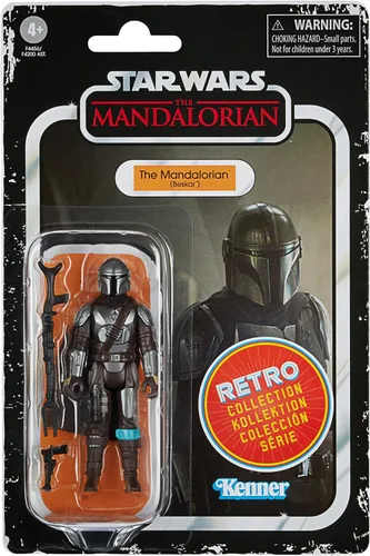 Miniatura 2 de STAR WARS Retro Collection The Mandalorian (Beskar) - Figura de acción coleccionable de The Mandalorian a escala de 3.75 pulgadas, accesorios