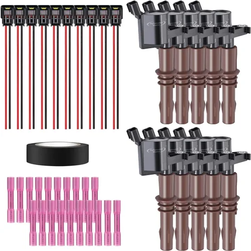 Miniatura 25 de Juego de 4 bobinas de encendido y conector hembra arnés de enchufe compatible con Infiniti Frontier Altima Versa Sentra NV200 Rogue FX50 QX60 QX70