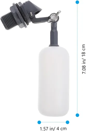 Miniatura 2 de Mini válvula de flotador de 7.08 pulgadas, control automático de nivel de agua con tuerca ajustable para humidificador, máquina de hielo de acuario