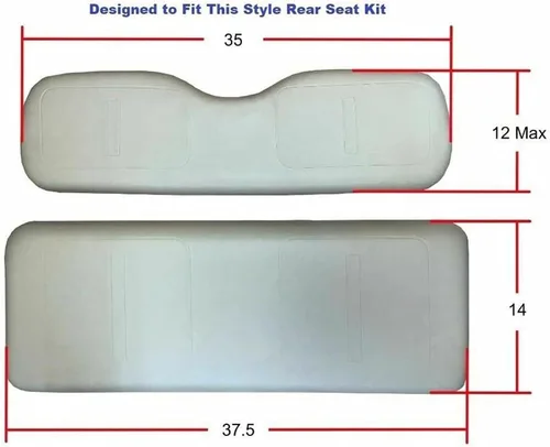 Miniatura 4 de Huskey - Fundas de asiento delantero y trasero para carrito de golf compatibles con modelos Yamaha G29 Drive & Drive 2 2007 en adelante, ajuste Rojo