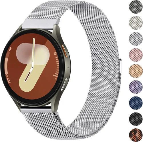 Miniatura 8 de Amzpas Bandas de metal compatibles con Samsung Galaxy Watch 7 Band 1.575 in 1.732 in, Galaxy Watch FE 1.575 pulgadas, 0.787 pulgadas, correa