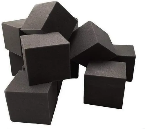 FoamRush Paquete de 10 bloques de espuma para tapicería de 4 x 4 x 4 pulgadas (carbón) para parques de patinetas, empresas de gimnasia y estadios de