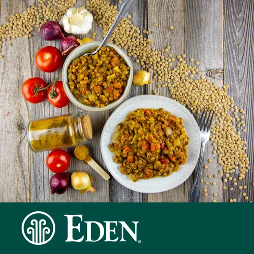 Miniatura 4 de Eden Lentejas verdes orgánicas con cebolla y hoja de laurel, lata de 15 onzas (paquete de 12), sin OMG, veganas, kosher, cultivadas en Estados