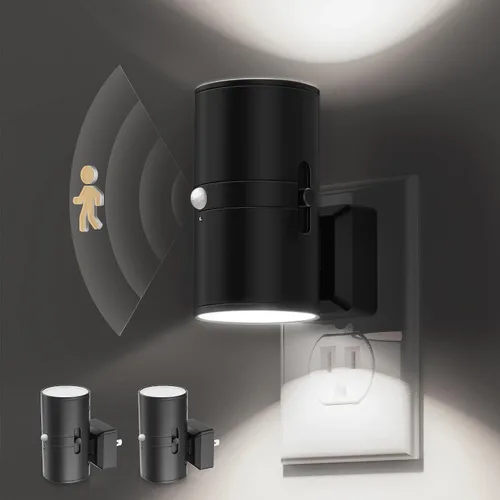 Miniatura 9 de L LOHAS LED - Luz nocturna de concha, luces nocturnas enchufables en la pared, luces nocturnas regulables enchufables con sensor de luz, 0-100LM