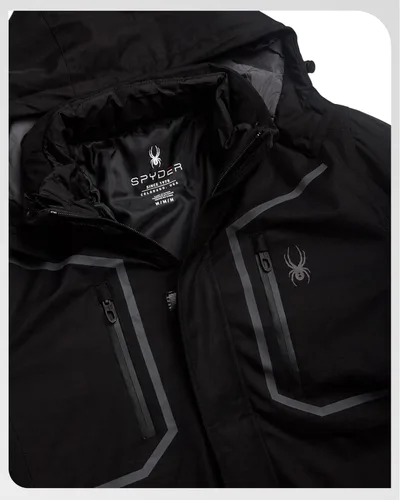 Miniatura 5 de Spyder Chaqueta de esquí para hombre, sistema 3 en 1, chaquetas de invierno impermeables para la nieve para hombre, chaqueta de snowboard